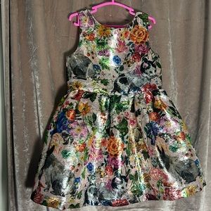 Girls multi color shimmer dress